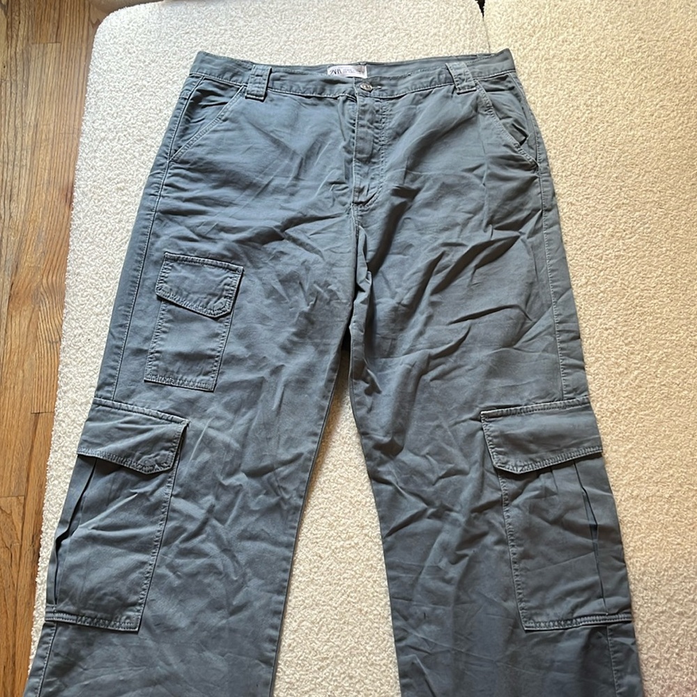 Zara Blue Cargo Pants